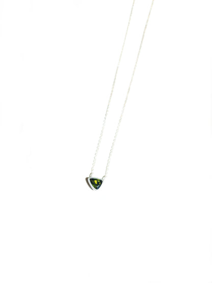 Fancy Cut Green Tourmaline Necklace