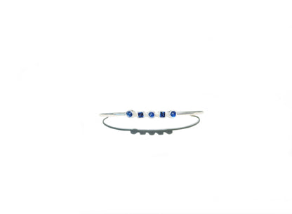 Mixed Shape Sapphire Cuff Bracelet