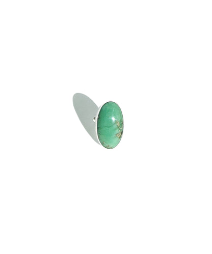 Large Oval Variscite Ring in Sterling Silver