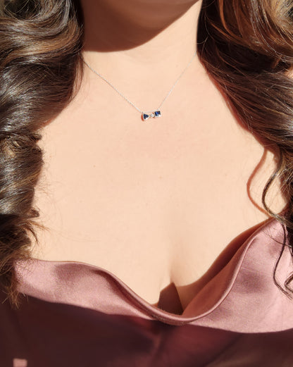 Mixed Shape Sapphire & Diamond Necklace