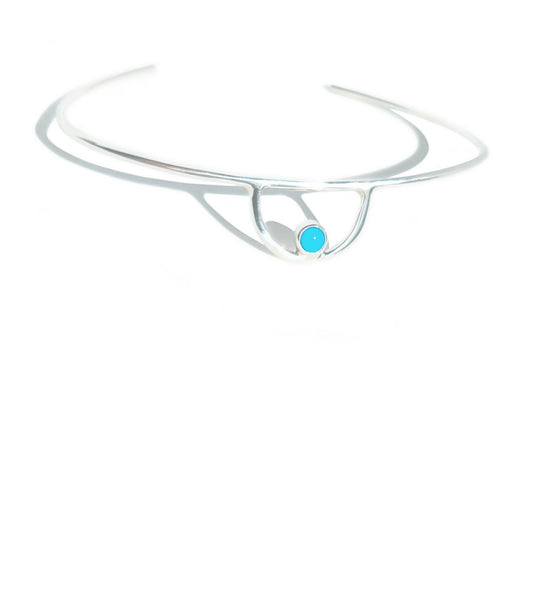 Turquoise Crescent Cuff Bracelet